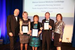 Those in the picture are (Left to right) – Nick Napier-Andrews – ID Medical, Janet Beech - The Christie NHS Foundation Trust, Jean Davies – Crosshouse Hospital, Geoffrey Walker - Poole Hospital NHS Foundation Trust and Esther Rantzen.